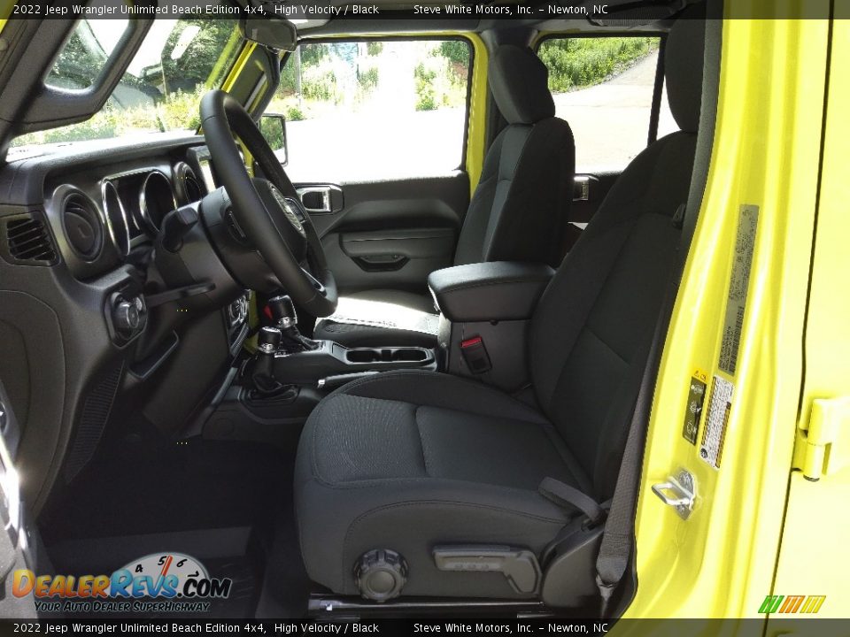 Front Seat of 2022 Jeep Wrangler Unlimited Beach Edition 4x4 Photo #11