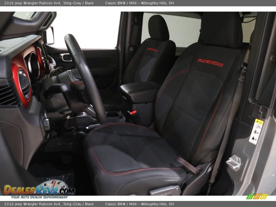 Front Seat of 2019 Jeep Wrangler Rubicon 4x4 Photo #5