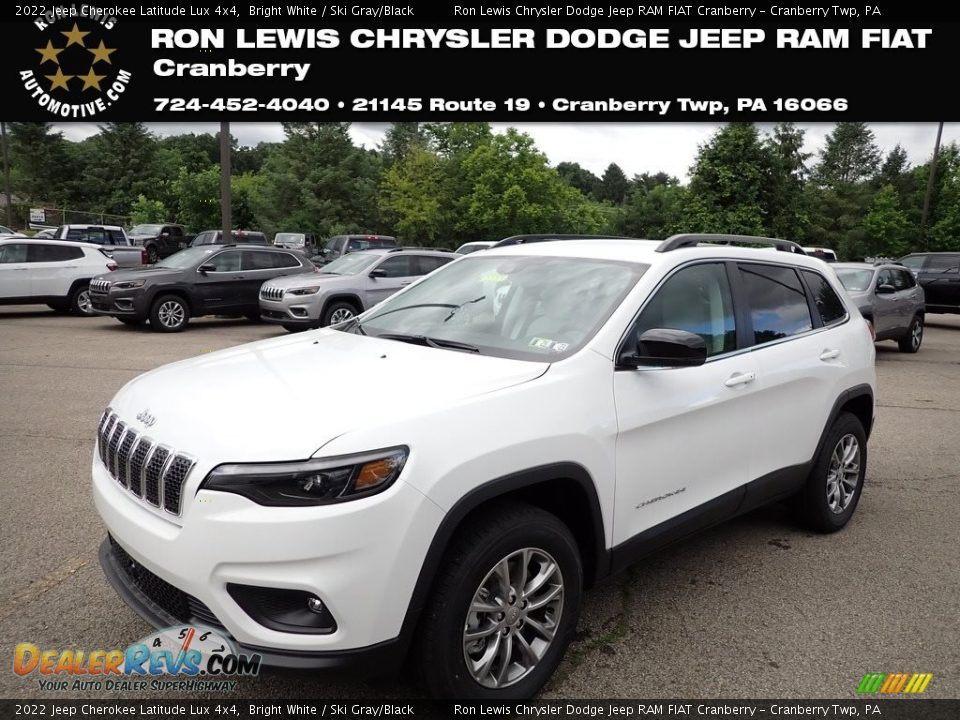 2022 Jeep Cherokee Latitude Lux 4x4 Bright White / Ski Gray/Black Photo #1