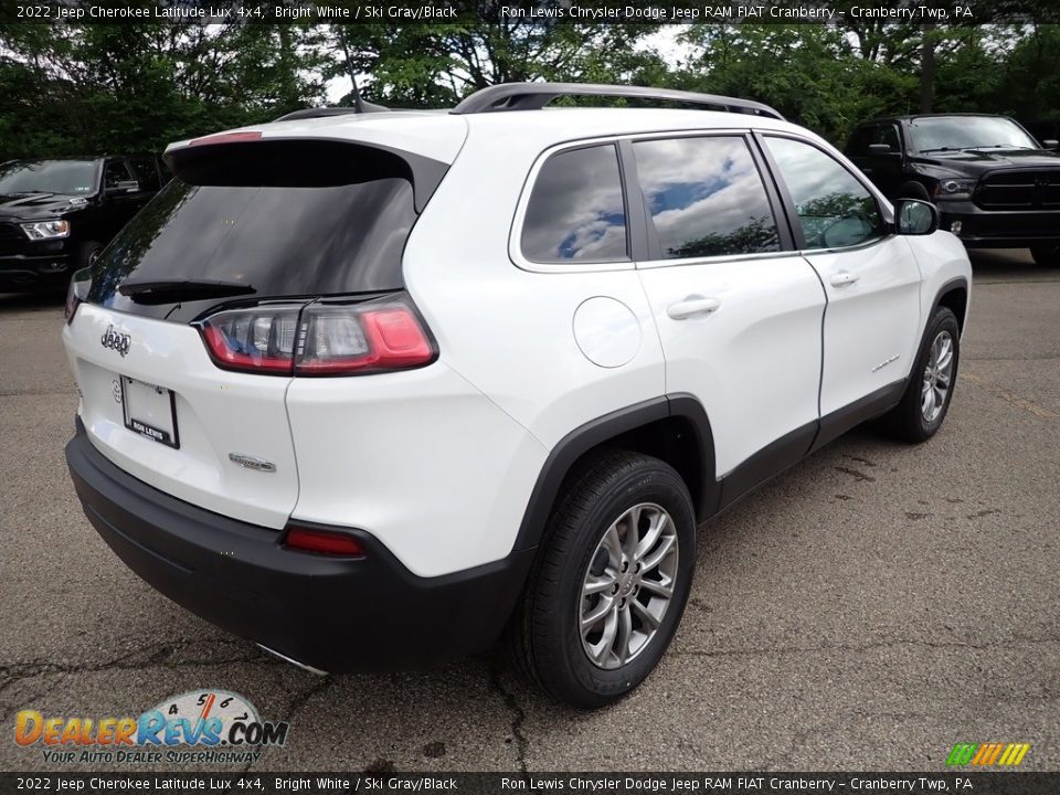 2022 Jeep Cherokee Latitude Lux 4x4 Bright White / Ski Gray/Black Photo #5