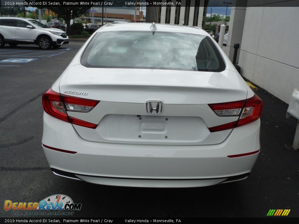 2019 Honda Accord EX Sedan Platinum White Pearl / Gray Photo #7