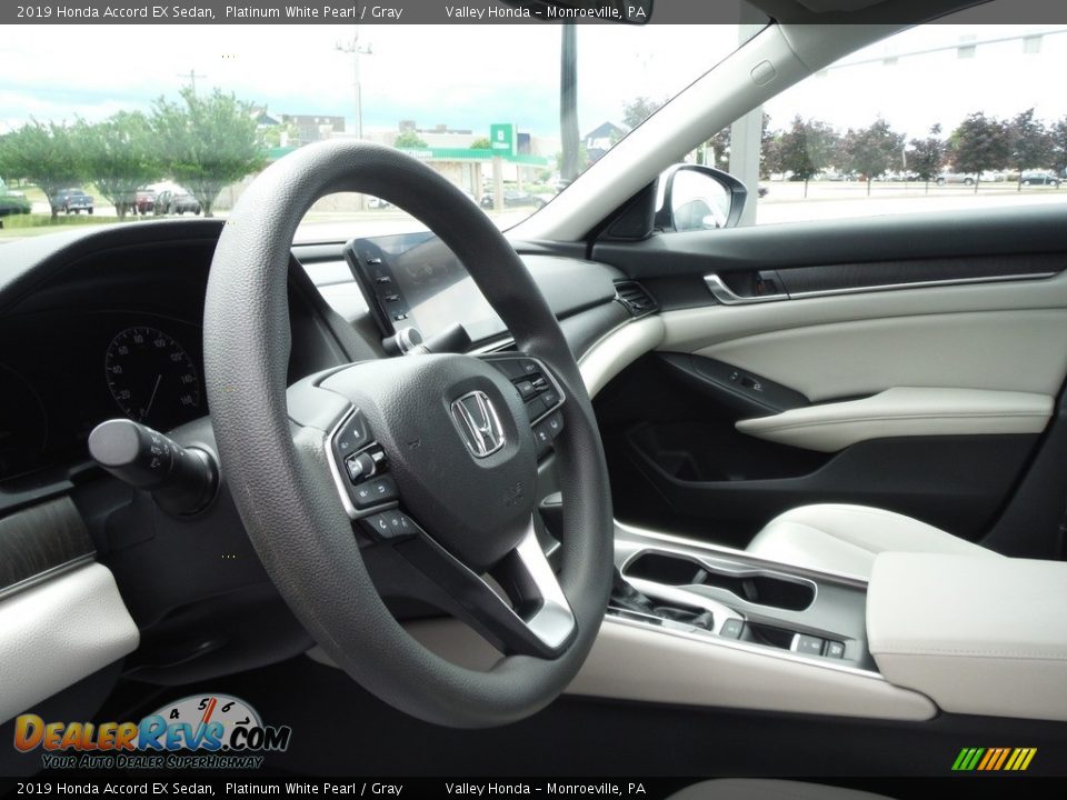 2019 Honda Accord EX Sedan Platinum White Pearl / Gray Photo #10