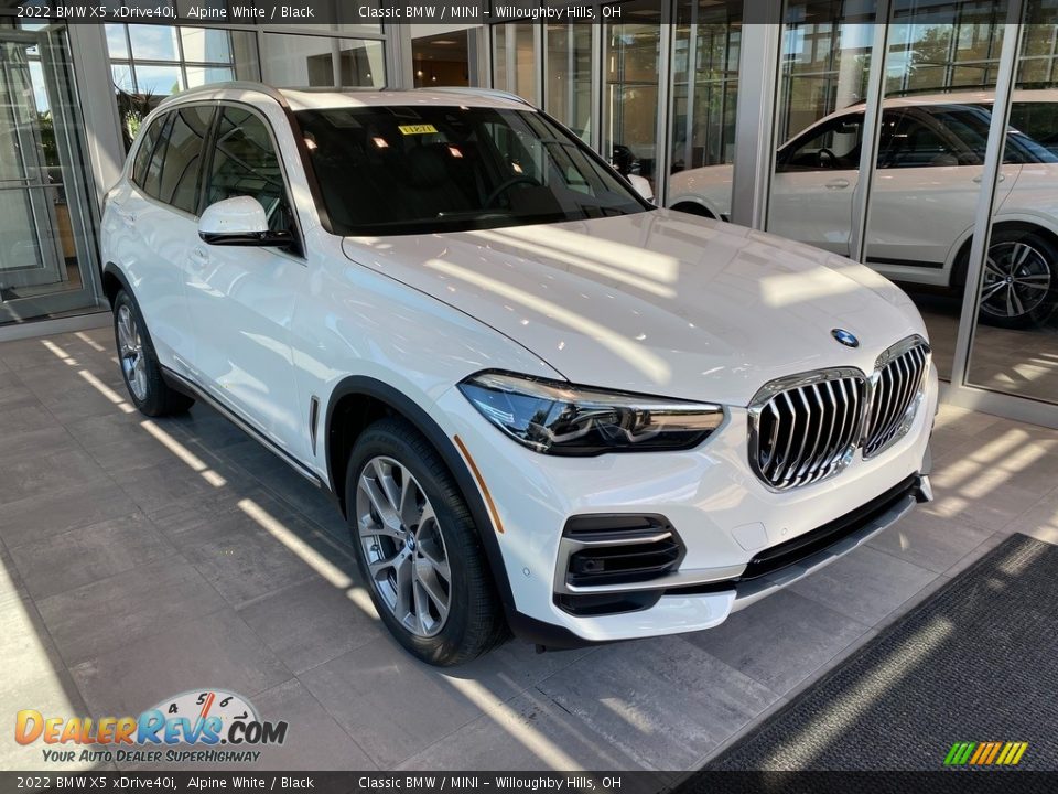 2022 BMW X5 xDrive40i Alpine White / Black Photo #1