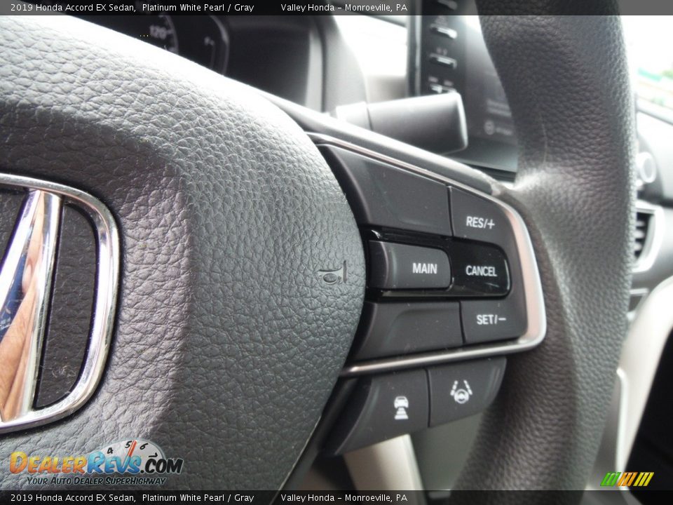 2019 Honda Accord EX Sedan Platinum White Pearl / Gray Photo #16