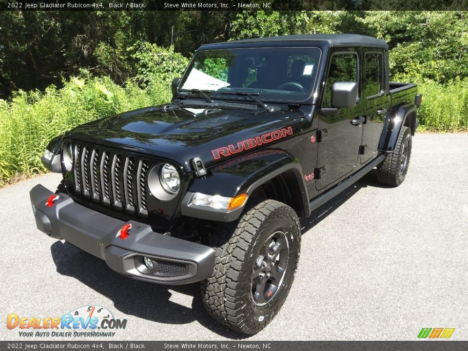 2022 Jeep Gladiator Rubicon 4x4 Black / Black Photo #2