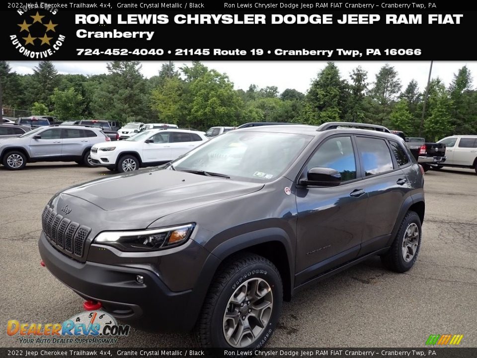 2022 Jeep Cherokee Trailhawk 4x4 Granite Crystal Metallic / Black Photo #1