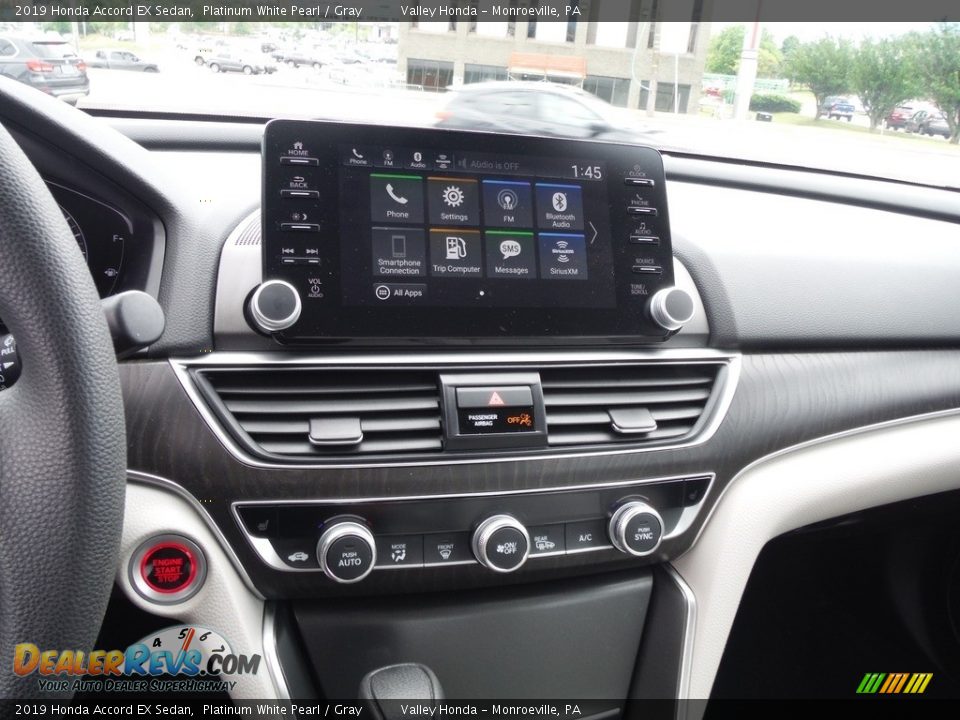 2019 Honda Accord EX Sedan Platinum White Pearl / Gray Photo #19