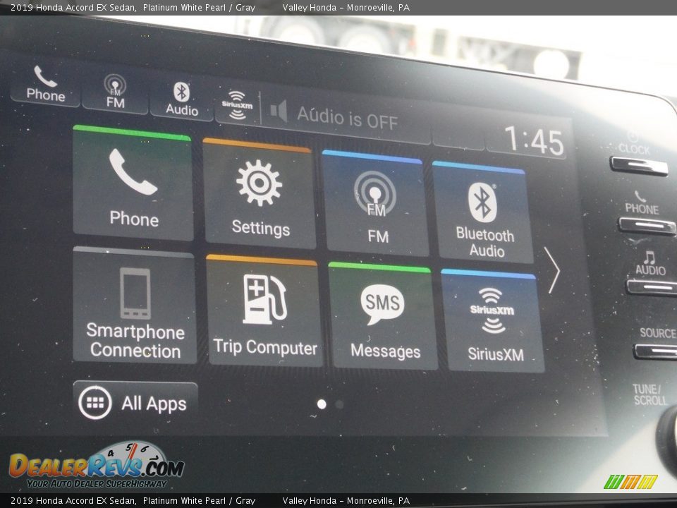 2019 Honda Accord EX Sedan Platinum White Pearl / Gray Photo #21