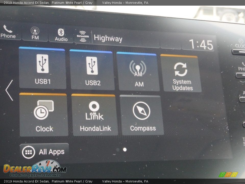 2019 Honda Accord EX Sedan Platinum White Pearl / Gray Photo #22