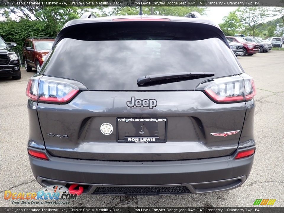 2022 Jeep Cherokee Trailhawk 4x4 Granite Crystal Metallic / Black Photo #4