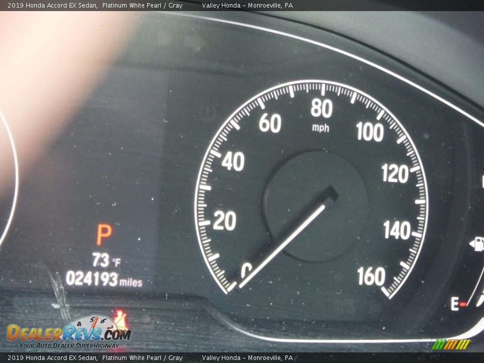 2019 Honda Accord EX Sedan Platinum White Pearl / Gray Photo #30