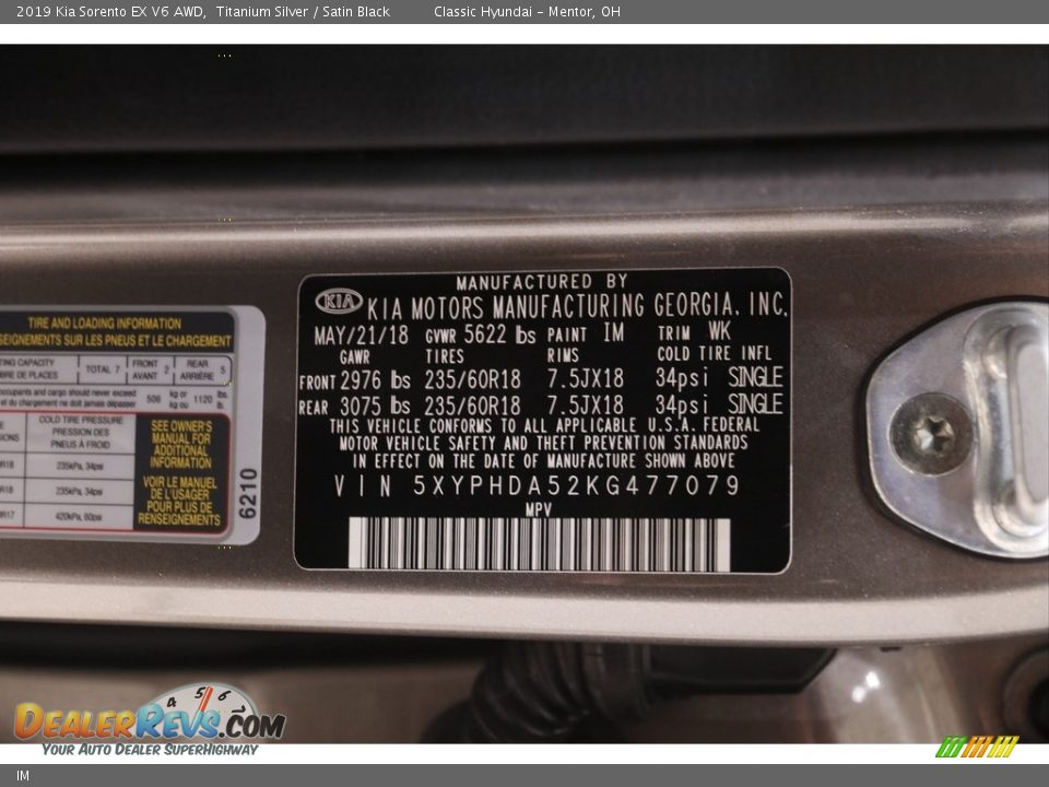 Kia Color Code IM Titanium Silver