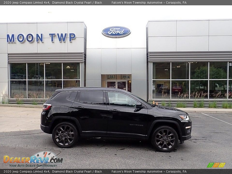 2020 Jeep Compass Limted 4x4 Diamond Black Crystal Pearl / Black Photo #1