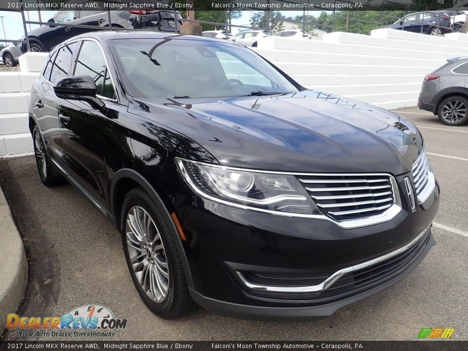 2017 Lincoln MKX Reserve AWD Midnight Sapphire Blue / Ebony Photo #4