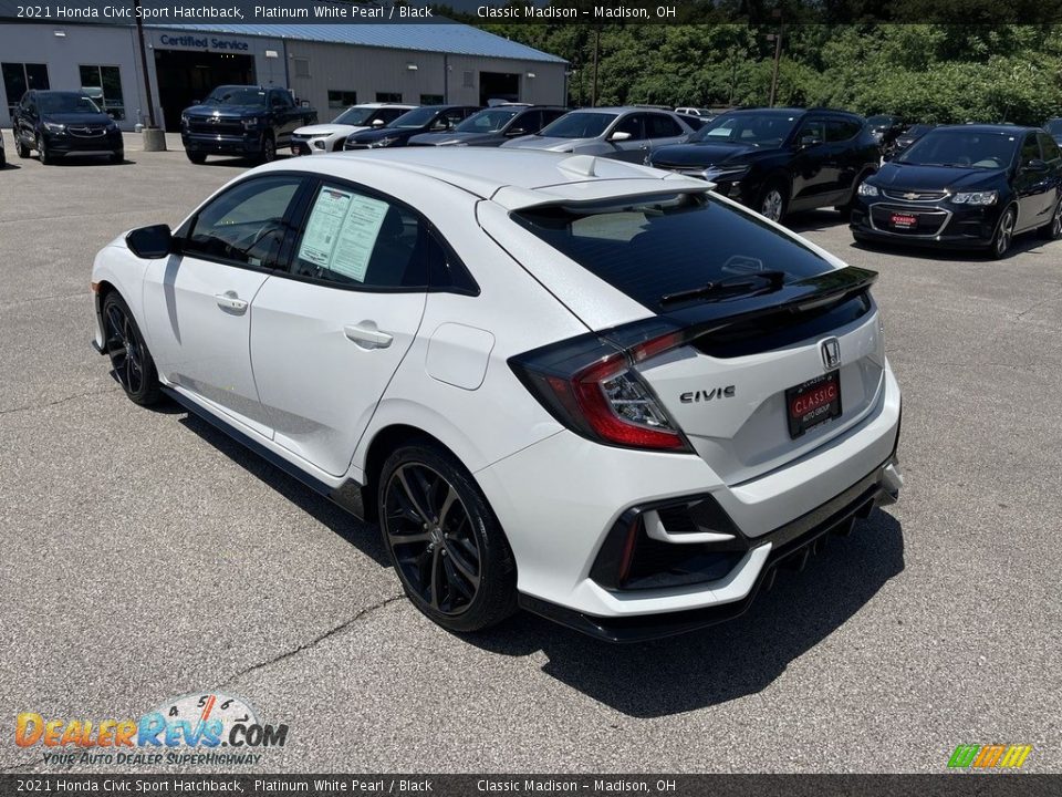 2021 Honda Civic Sport Hatchback Platinum White Pearl / Black Photo #2
