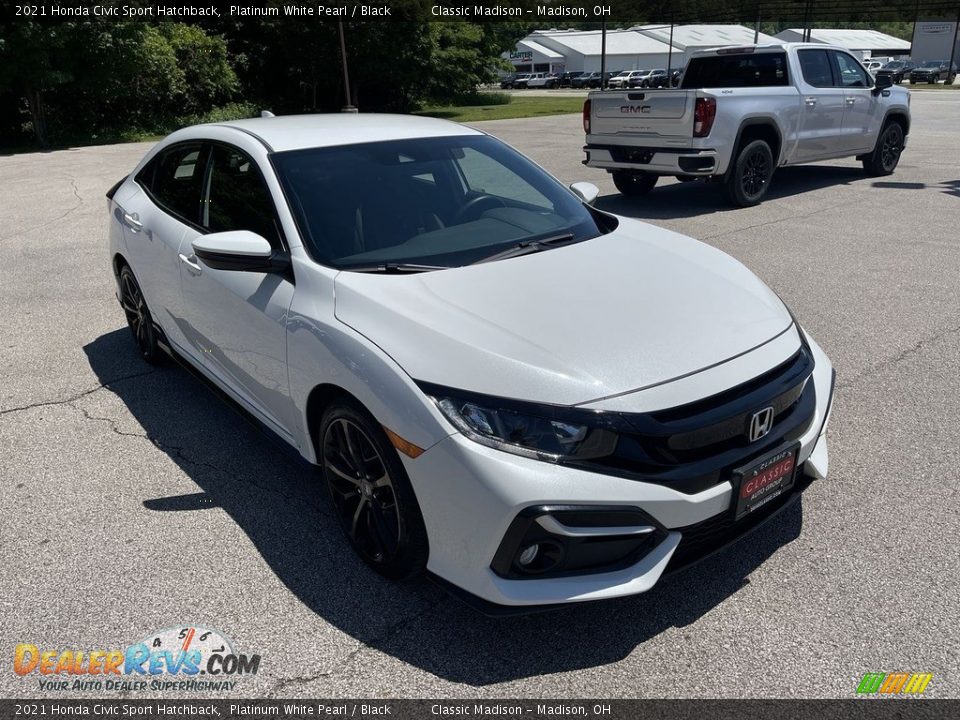 2021 Honda Civic Sport Hatchback Platinum White Pearl / Black Photo #4