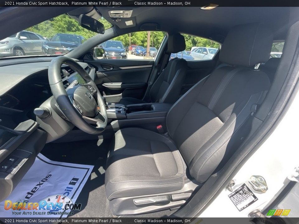 2021 Honda Civic Sport Hatchback Platinum White Pearl / Black Photo #6