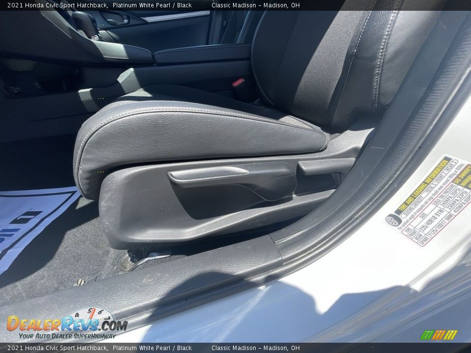 2021 Honda Civic Sport Hatchback Platinum White Pearl / Black Photo #7