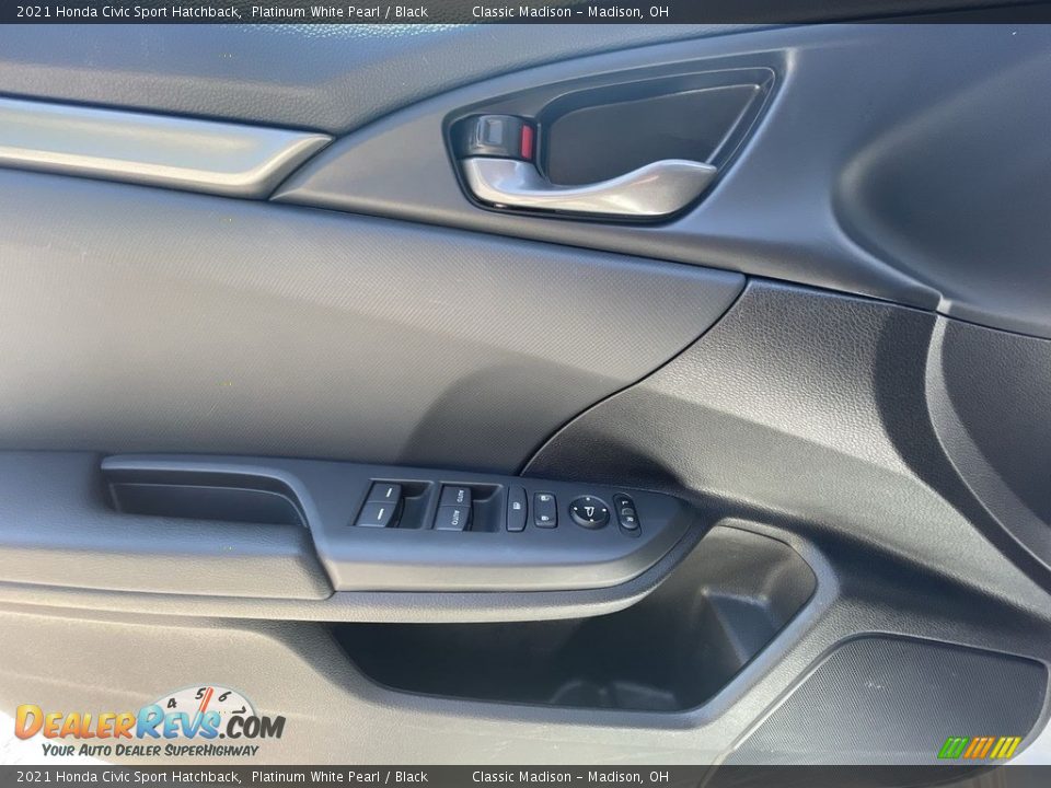 2021 Honda Civic Sport Hatchback Platinum White Pearl / Black Photo #8