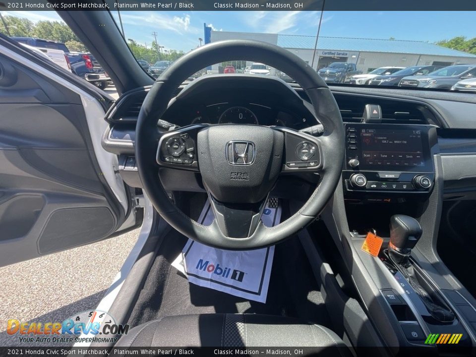 2021 Honda Civic Sport Hatchback Platinum White Pearl / Black Photo #9