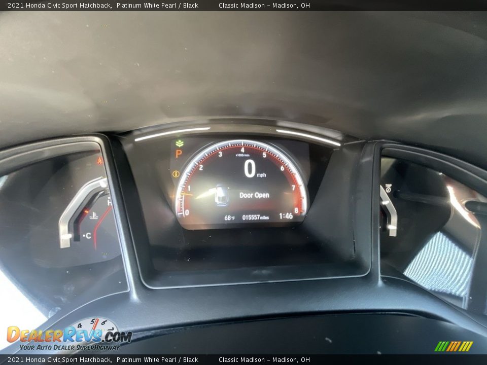 2021 Honda Civic Sport Hatchback Platinum White Pearl / Black Photo #10