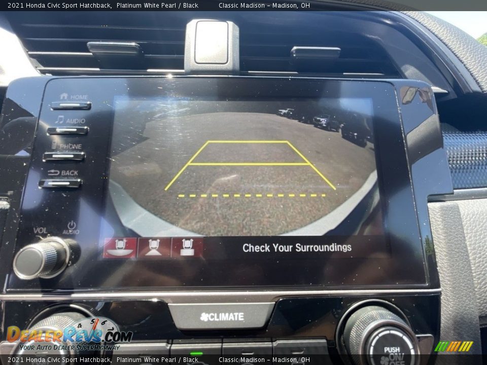 2021 Honda Civic Sport Hatchback Platinum White Pearl / Black Photo #12