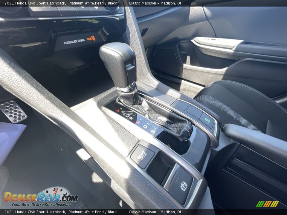 2021 Honda Civic Sport Hatchback Platinum White Pearl / Black Photo #14