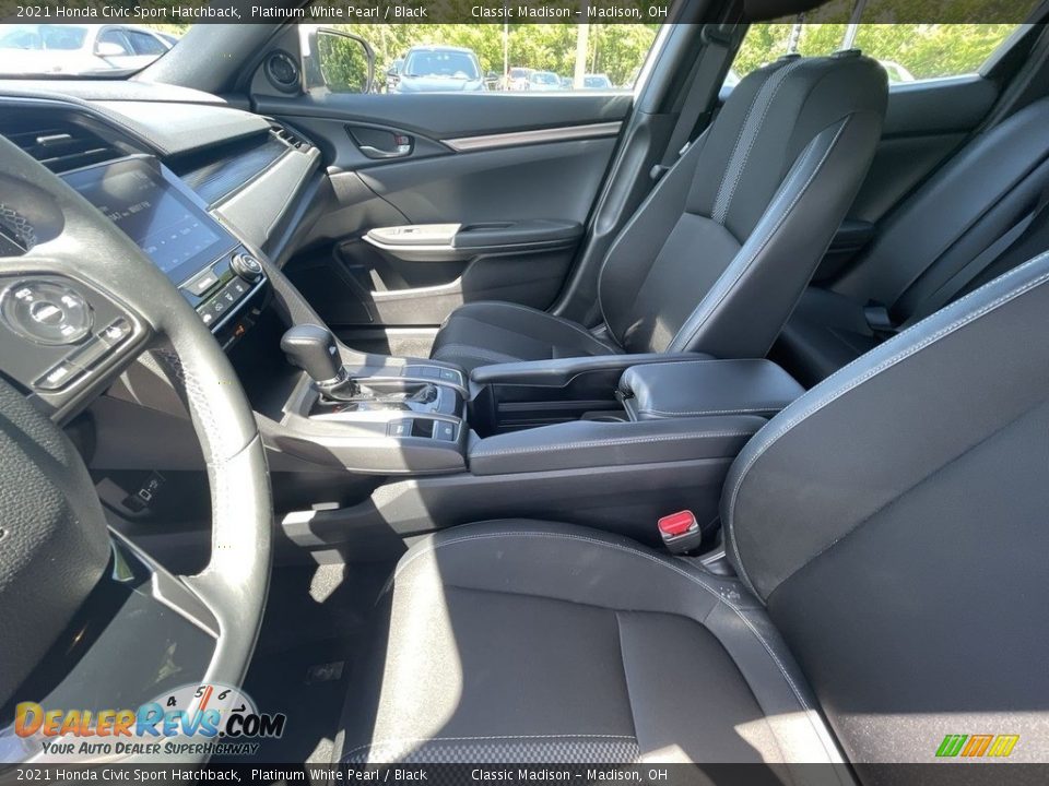 2021 Honda Civic Sport Hatchback Platinum White Pearl / Black Photo #15
