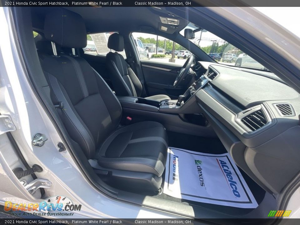 2021 Honda Civic Sport Hatchback Platinum White Pearl / Black Photo #18