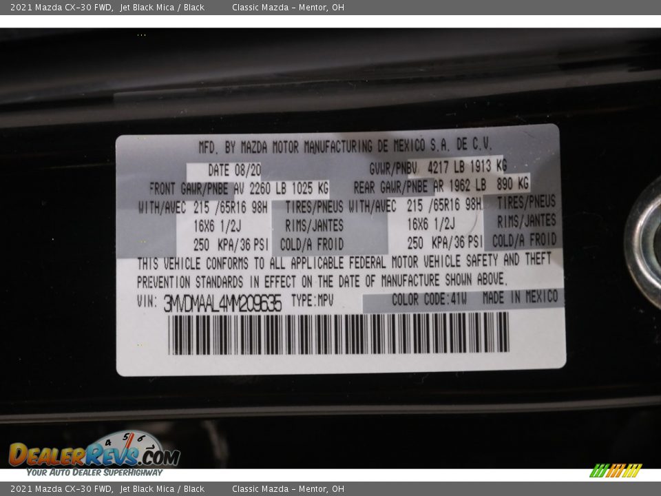 2021 Mazda CX-30 FWD Jet Black Mica / Black Photo #20