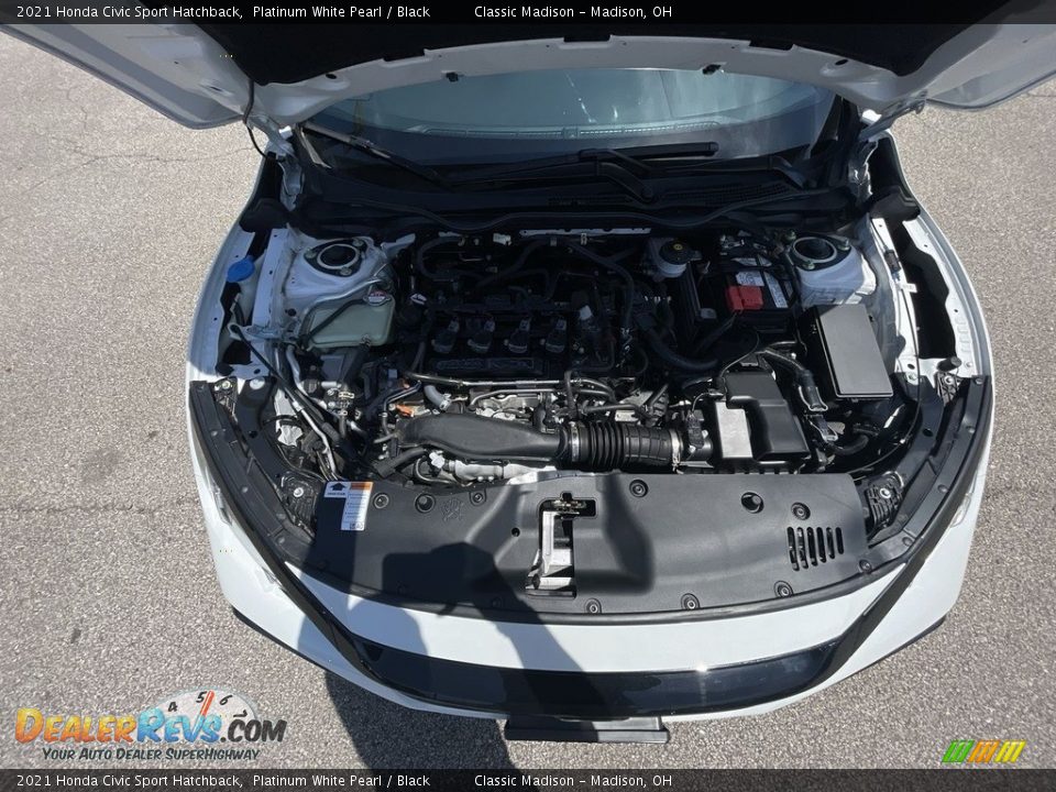 2021 Honda Civic Sport Hatchback Platinum White Pearl / Black Photo #19