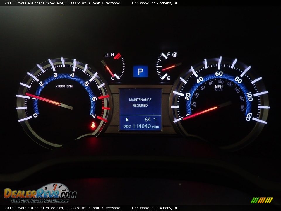 2018 Toyota 4Runner Limited 4x4 Blizzard White Pearl / Redwood Photo #30