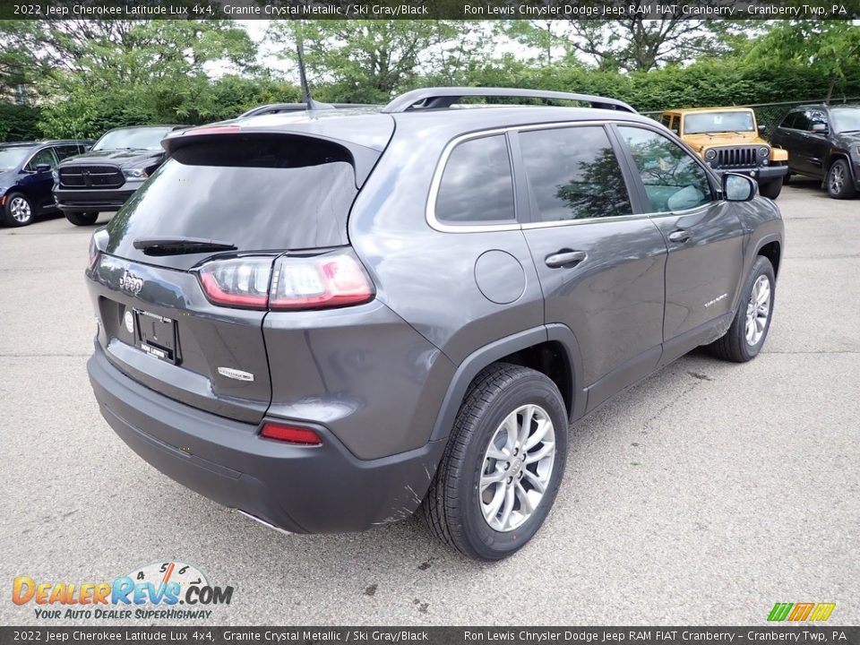 2022 Jeep Cherokee Latitude Lux 4x4 Granite Crystal Metallic / Ski Gray/Black Photo #5