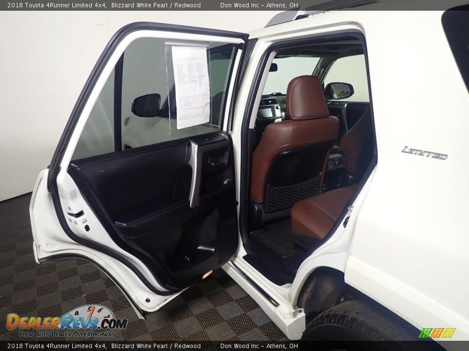 2018 Toyota 4Runner Limited 4x4 Blizzard White Pearl / Redwood Photo #36