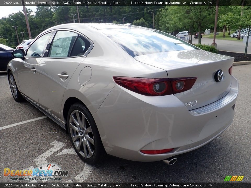 2022 Mazda Mazda3 Premium Sedan AWD Platinum Quartz Metallic / Black Photo #4