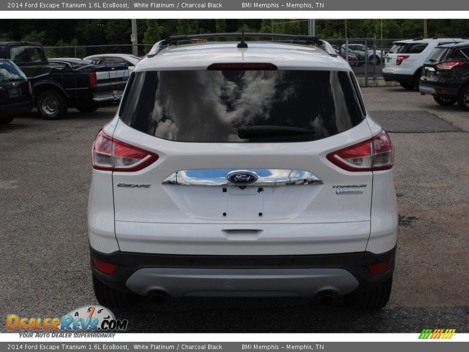 2014 Ford Escape Titanium 1.6L EcoBoost White Platinum / Charcoal Black Photo #4