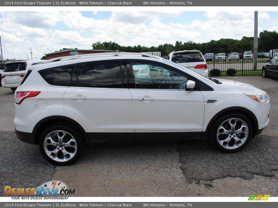 2014 Ford Escape Titanium 1.6L EcoBoost White Platinum / Charcoal Black Photo #6