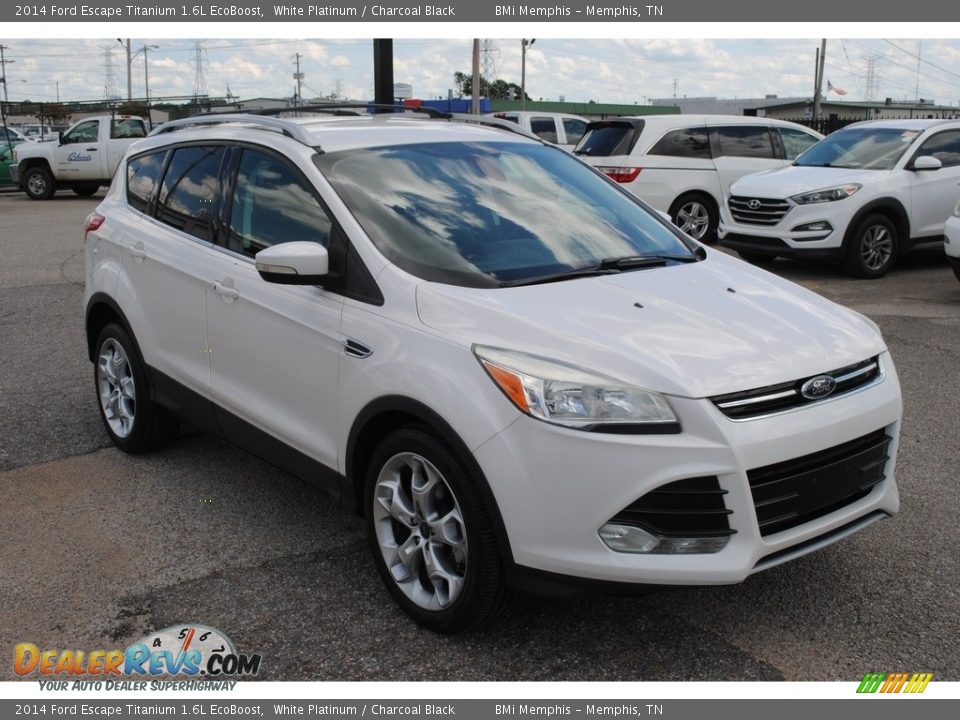 2014 Ford Escape Titanium 1.6L EcoBoost White Platinum / Charcoal Black Photo #7