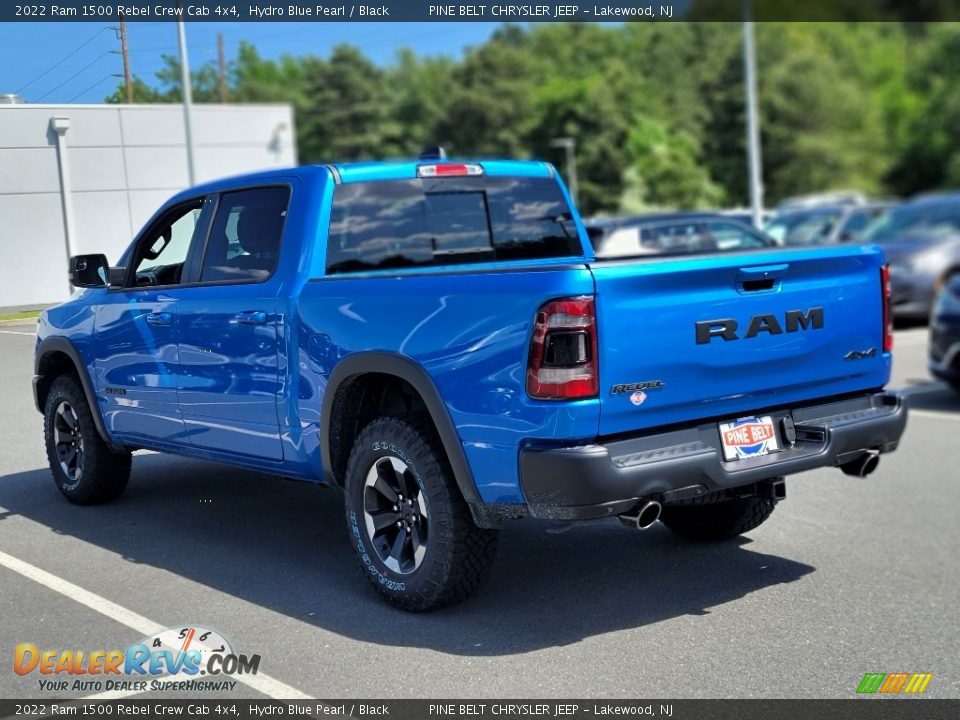 2022 Ram 1500 Rebel Crew Cab 4x4 Hydro Blue Pearl / Black Photo #4