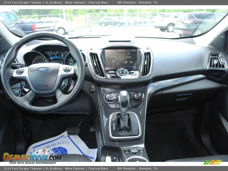 2014 Ford Escape Titanium 1.6L EcoBoost White Platinum / Charcoal Black Photo #9