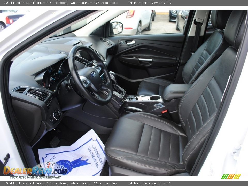 2014 Ford Escape Titanium 1.6L EcoBoost White Platinum / Charcoal Black Photo #11