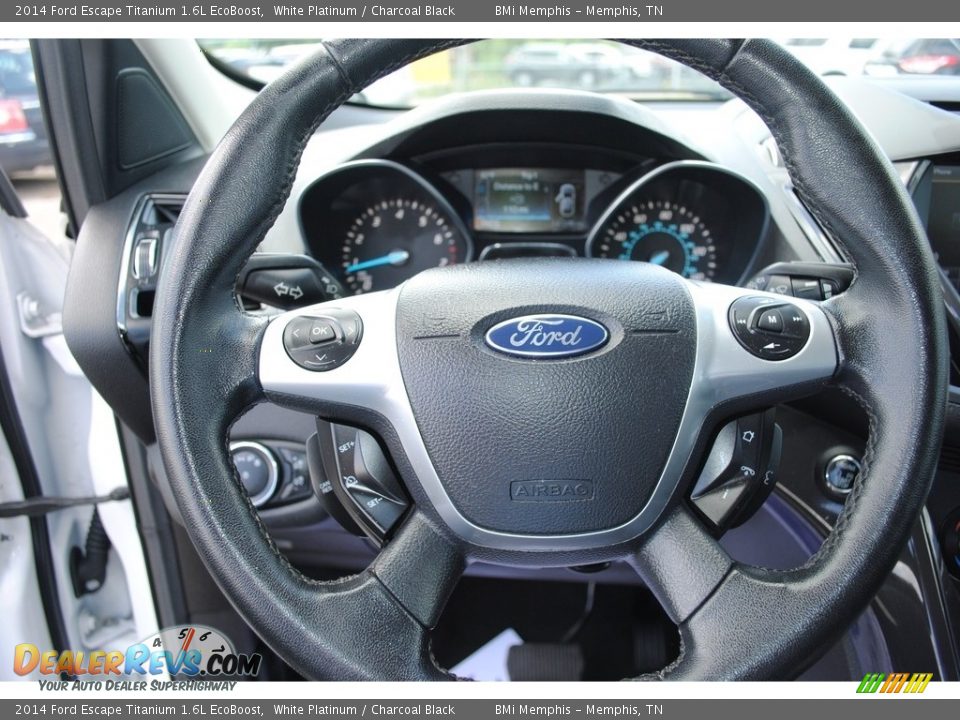 2014 Ford Escape Titanium 1.6L EcoBoost White Platinum / Charcoal Black Photo #12