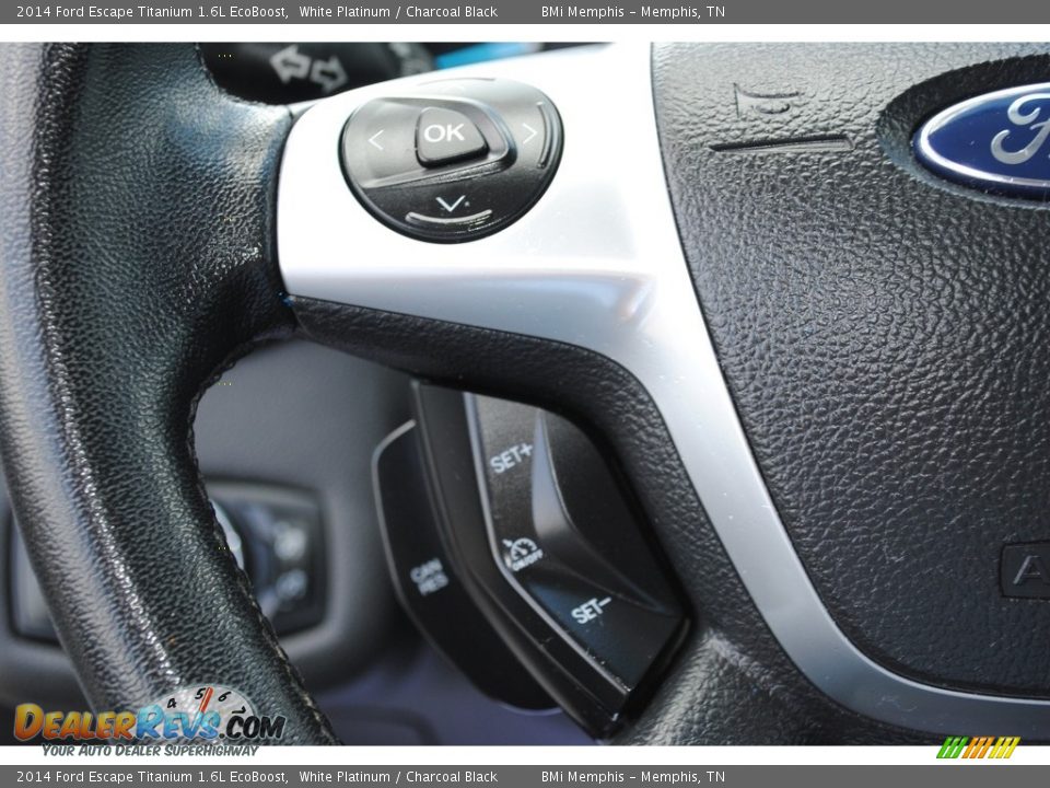 2014 Ford Escape Titanium 1.6L EcoBoost White Platinum / Charcoal Black Photo #13