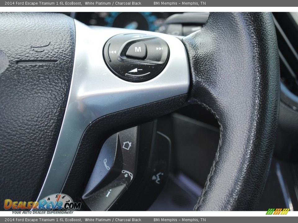 2014 Ford Escape Titanium 1.6L EcoBoost White Platinum / Charcoal Black Photo #14
