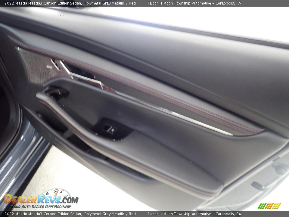 2022 Mazda Mazda3 Carbon Edition Sedan Polymetal Gray Metallic / Red Photo #10
