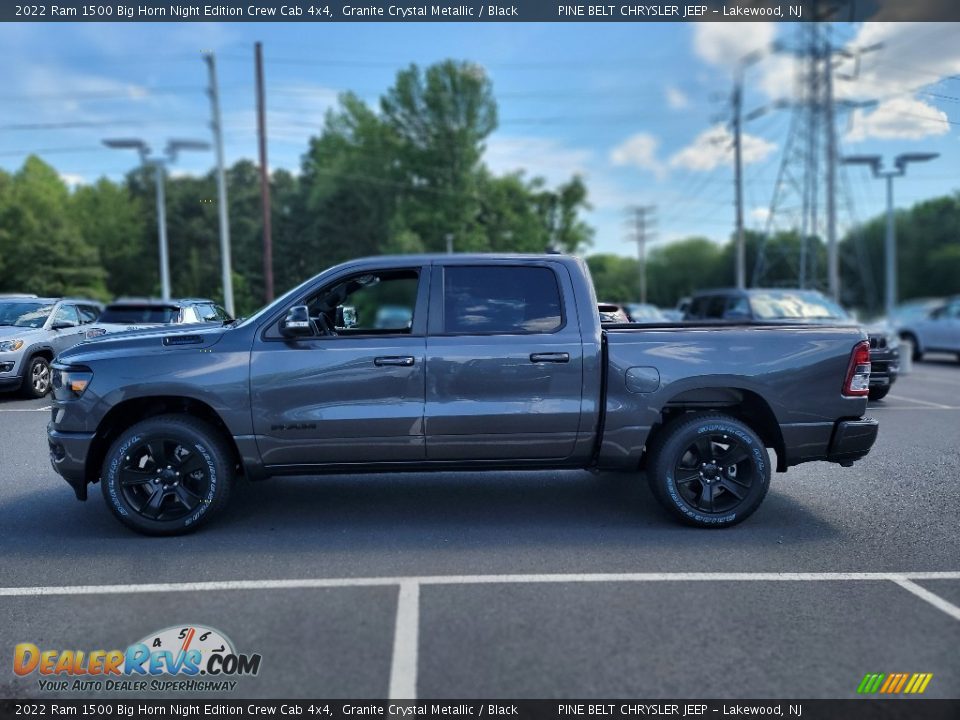 2022 Ram 1500 Big Horn Night Edition Crew Cab 4x4 Granite Crystal Metallic / Black Photo #3