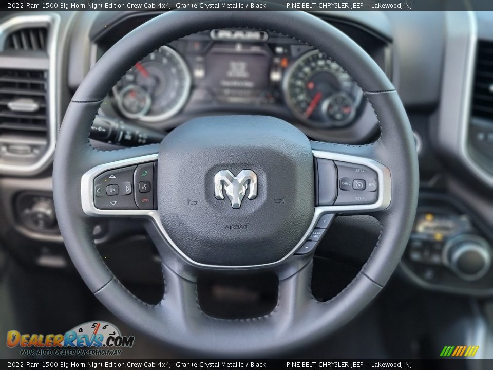 2022 Ram 1500 Big Horn Night Edition Crew Cab 4x4 Granite Crystal Metallic / Black Photo #8