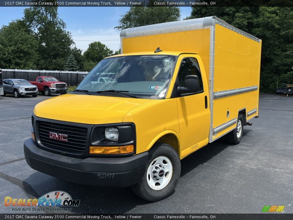 2017 GMC Savana Cutaway 3500 Commercial Moving Truck Yellow / Pewter Photo #1