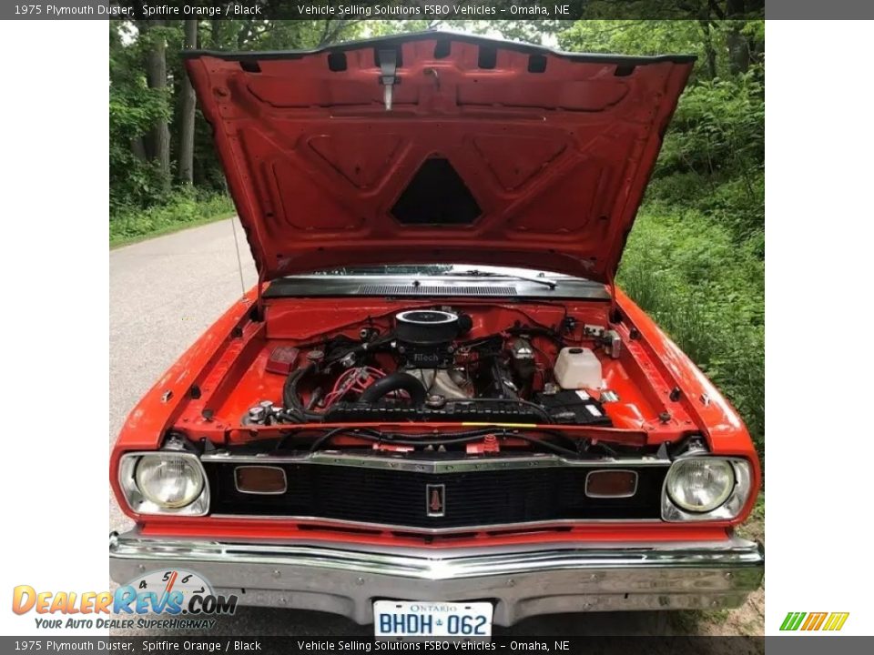 1975 Plymouth Duster Spitfire Orange / Black Photo #5