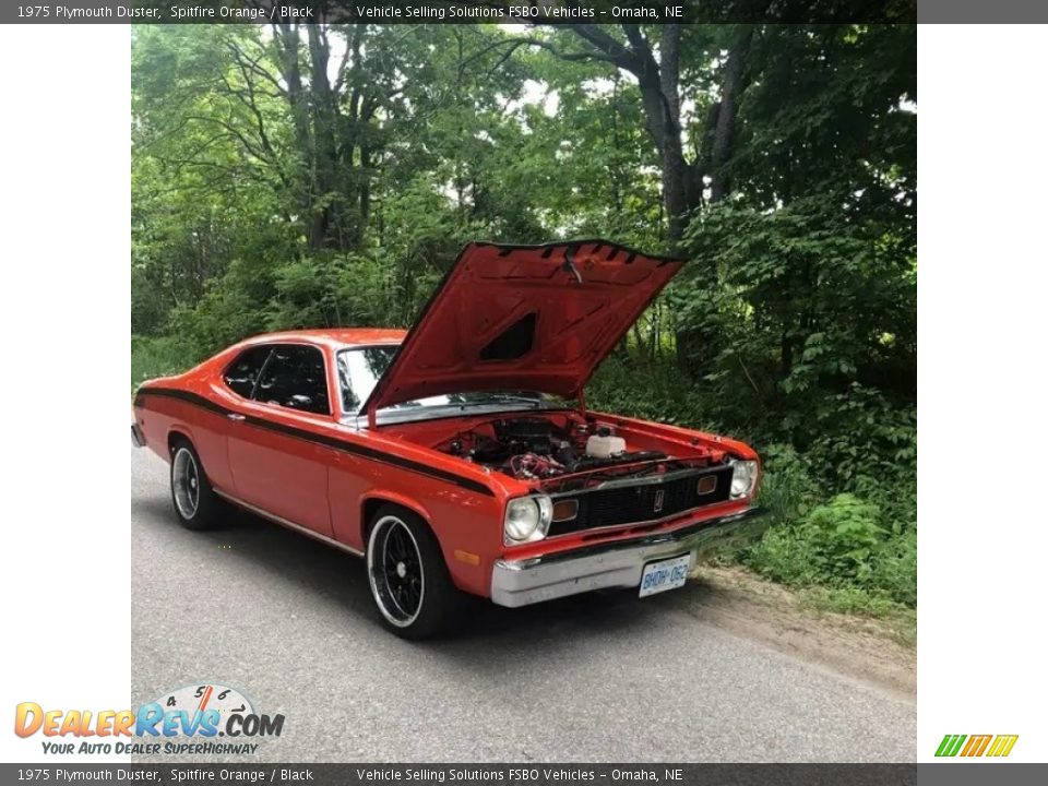 1975 Plymouth Duster Spitfire Orange / Black Photo #6